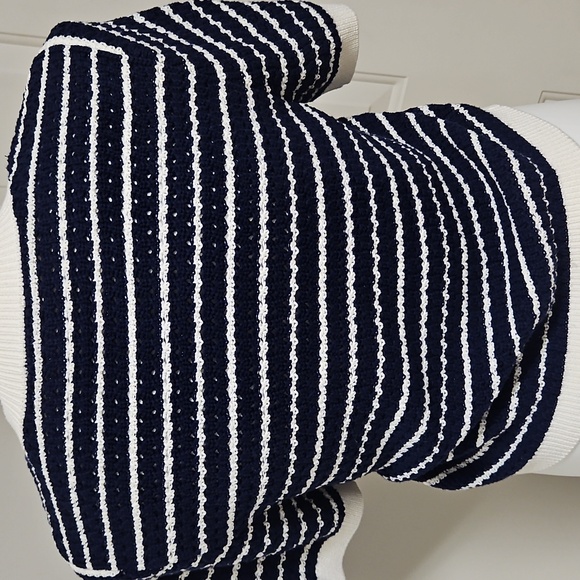 Classic Navy/Cream Striped Sweater - Picture 3 of 5